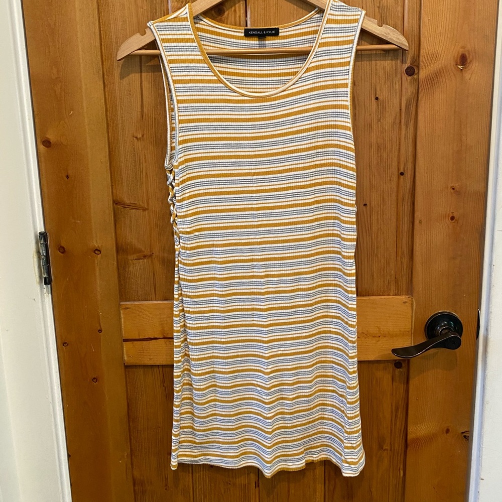 Kendal and Kylie stripe mini dress